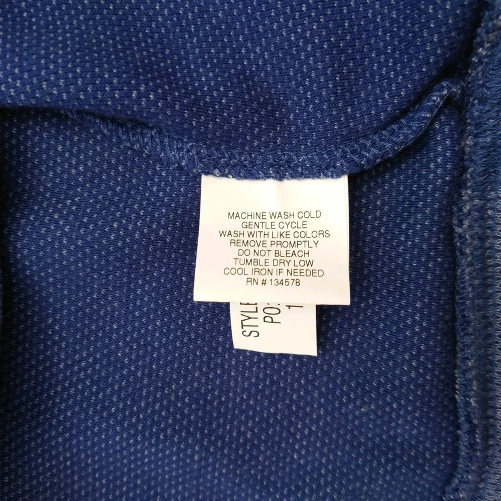 Vineyard Vines Performance 1/4 Zip Pullover Sweater Men M Blue Knit Cotton Blend